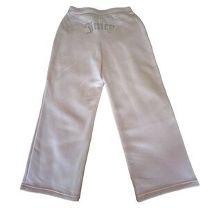 Juicy Couture Wide Leg Cotton Sweatpants in Parfait Pink